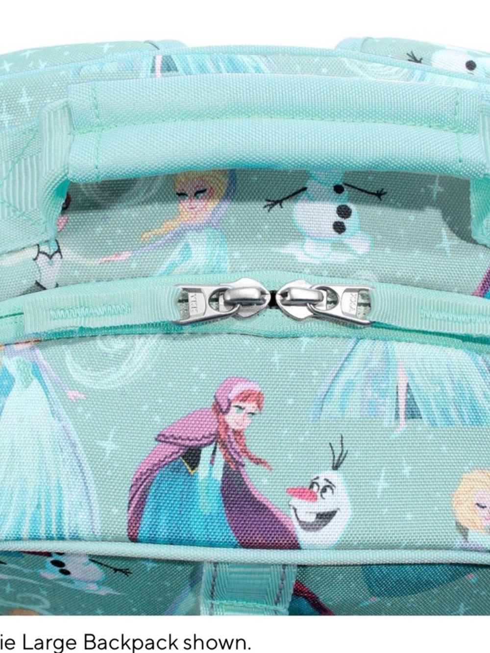 Disney Mint Blue Frozen Character Kids Backpack Large embroidered name Isabella - Picture 6 of 15